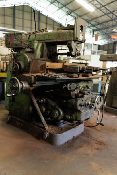 The old lathe in factory
