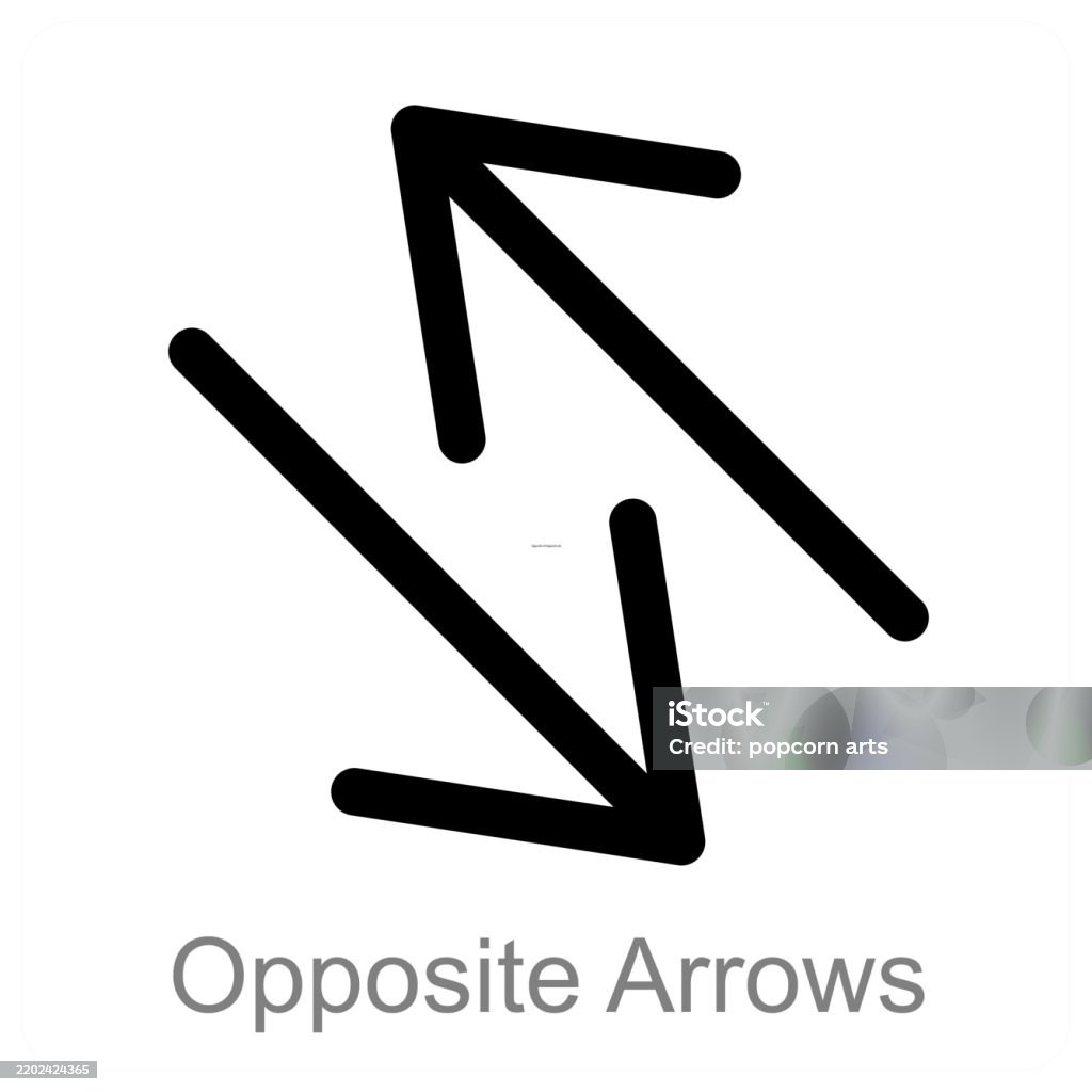 Opposite Rrows Opposite Arrows Stock Illustration - Download Image Now - Arrow Symbol ...