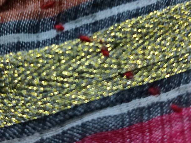 istock Close-up of textured fabric as background, top view., Cloth texture background for textile 2202426754