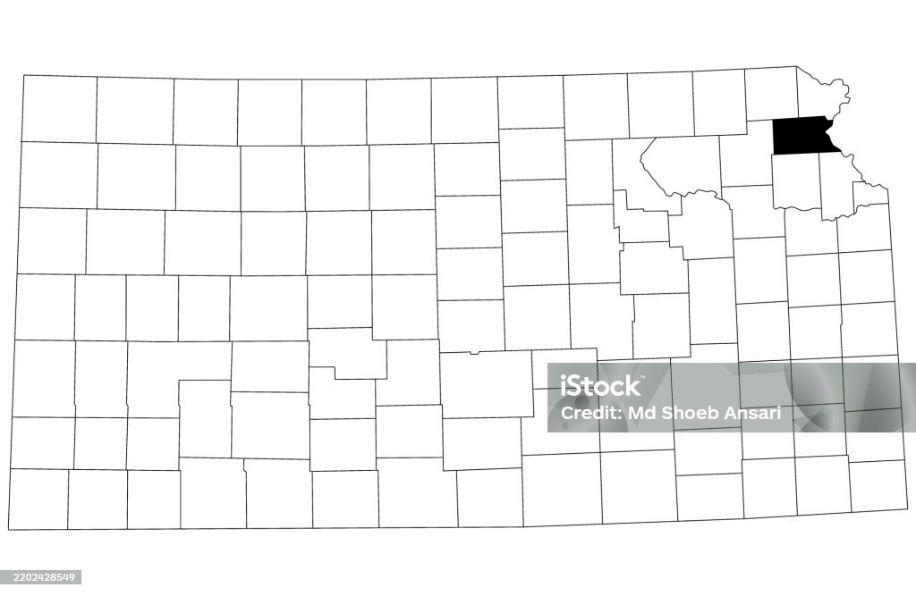 Atchison County Map Of Atchison County In Kansas State On White Background Single ...