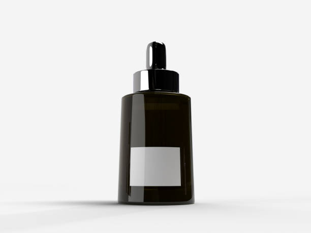 istock Mockup cosmetic bottles container packaging premium with dropper isolated on background. Design template for Ads serum, essential oil, face  treatment, gel, skin care, makeup, healthcare or medicine 2202435298