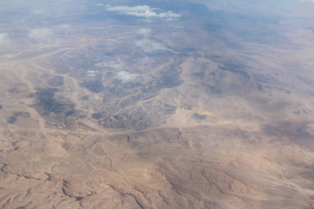 istock Egypt landscape and cloudscape from the airplane's window 2202440957