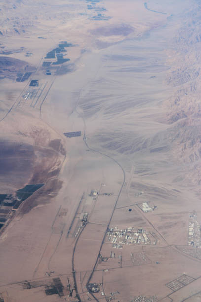 istock Egypt landscape and cloudscape from the airplane's window 2202440997