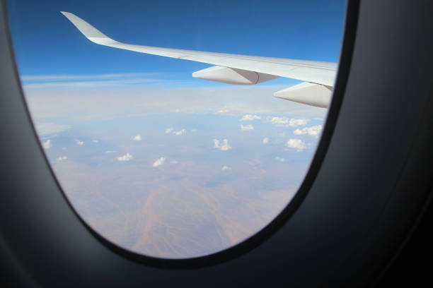 istock Egypt landscape and cloudscape from the airplane's window 2202441070