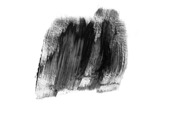 istock Abstract black paint smear on white background 2202442246