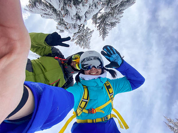 istock Skiers Taking Selfie on Snowy Mountain 2202446332