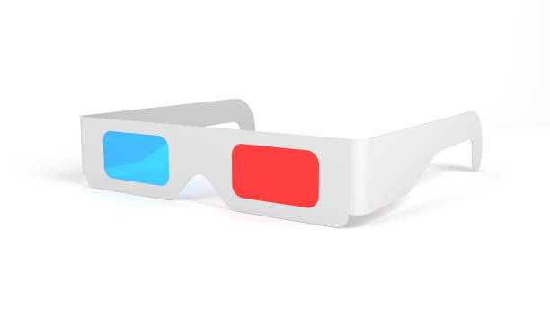 istock Anaglyph 3D glasses isolated on white background. 2202453817