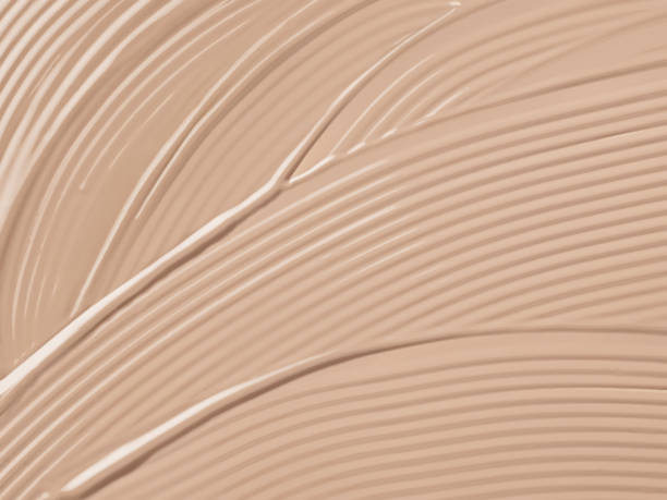 istock Smeared texture of BB face cream, tonal foundation is smeared 2202455141