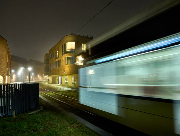 Night scenes in city  long time exposure with motion blur