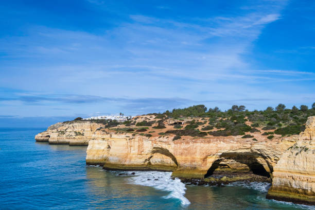 istock Rocky coastline in the Algarve (Portugal) 2202456541