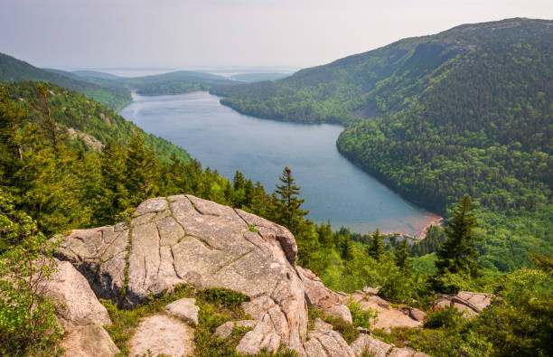 istock Eagle Lake Overlook at Acadia National Park 2202458012