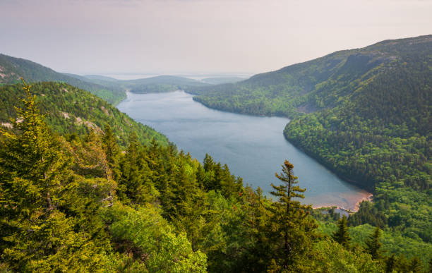 istock Eagle Lake Overlook at Acadia National Park 2202458151