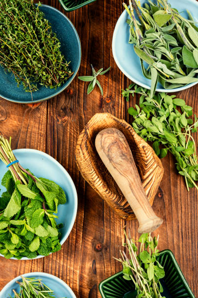 istock A vibrant assortment of fresh culinary herbs. 2202459954