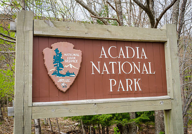 istock Welcome Sign at Acadia National Park 2202460108