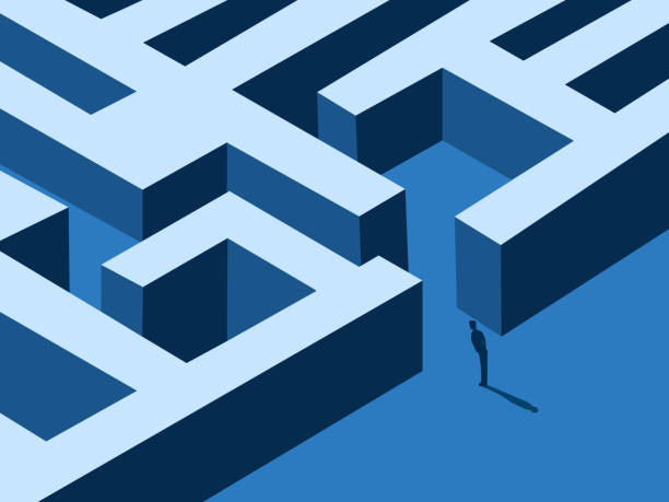 istock Businessman Standing Looking at Maze Entrance 2202472731