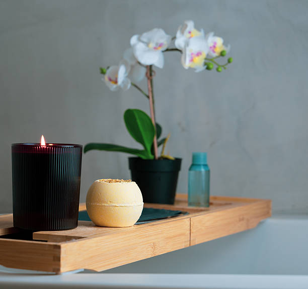 istock Luxurious Bath Retreat with Candlelight 2202481497