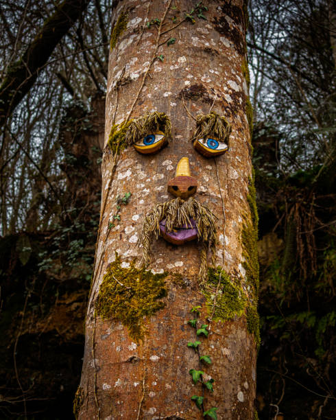 istock Forest Elf Sculpture with Green Frogs 2202486416