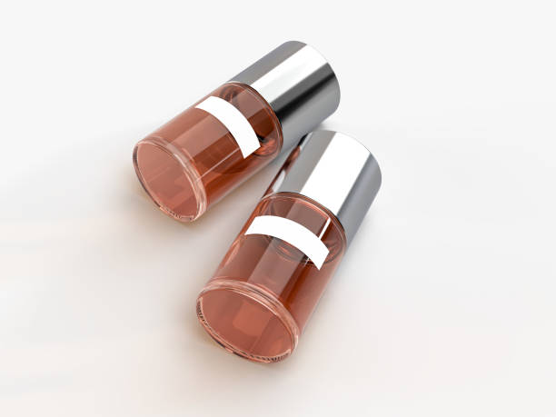 istock Mockup cosmetic bottles container packaging premium isolated on background. Design template for Ads serum, essential oil, face  treatment, gel, lotion, skin care, makeup, healthcare or medicine 2202490491