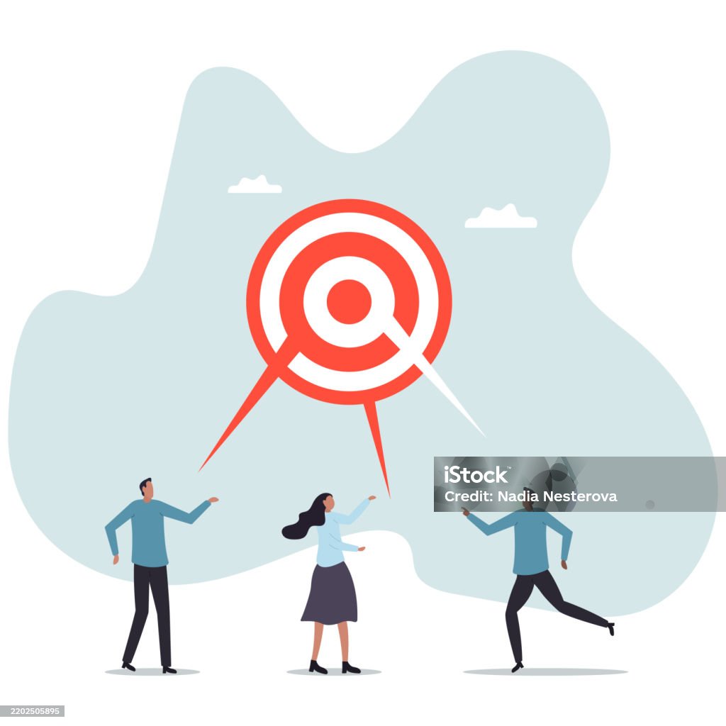 Target Same Goal Teamwork Aiming On The Same Target Collaboration To Succeed In The Same ...