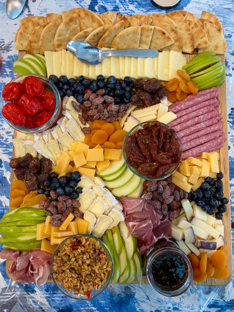 Gourmet Charcuterie Board with Cheese, Fruit, and Meats