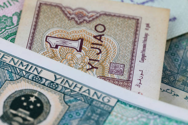 istock The laid Renminbi banknotes create a financial theme 2202516353