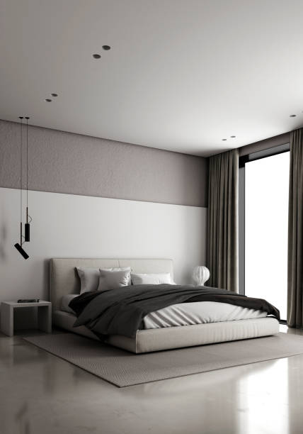 istock 3d render modern bedroom hotel room 2202518478