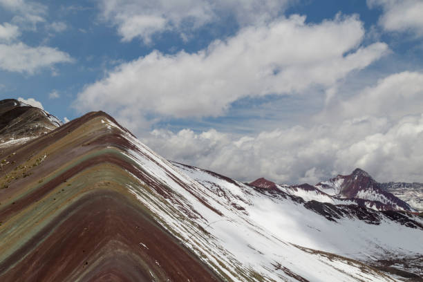 istock Rainbow mountain vinicunca showing its colorful stripes in peru 2202519055