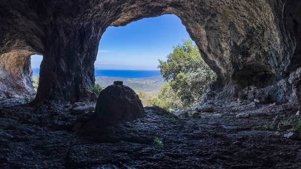 istock View from Black cave on the greek island Zakynthos 2202519524