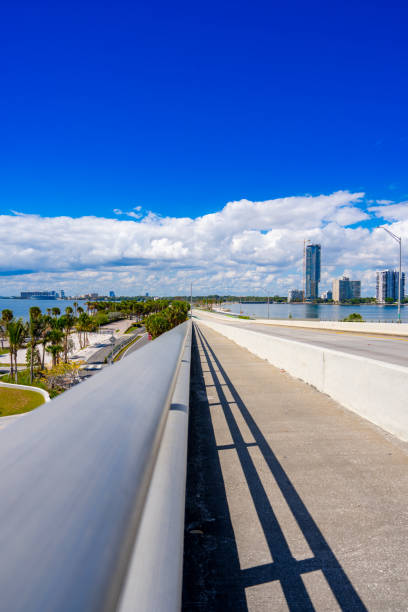 istock Rickenbacker Causeway Miami bridge protected pedestrian sidewalk 2202520156