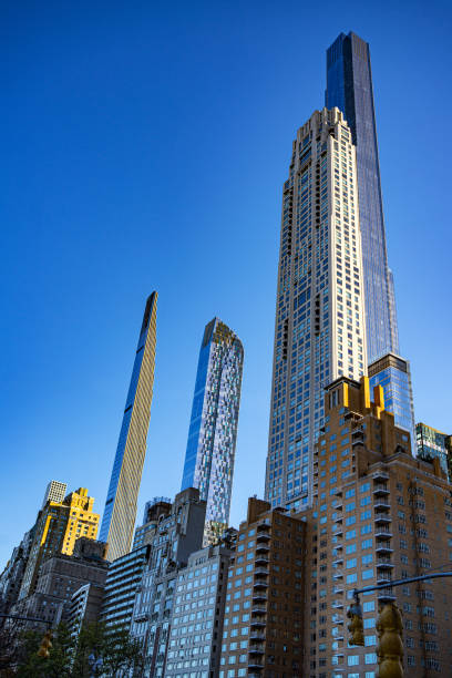 istock Skyscrapers in New York City Under a Clear Blue Sky 2202530218