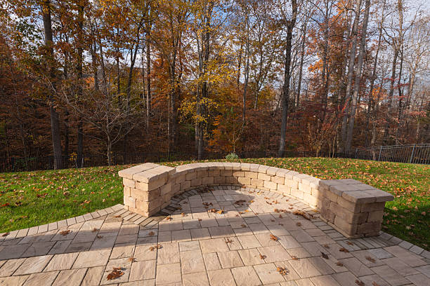 istock Scenic Backyard with Stone Wall in Autumn 2202530304