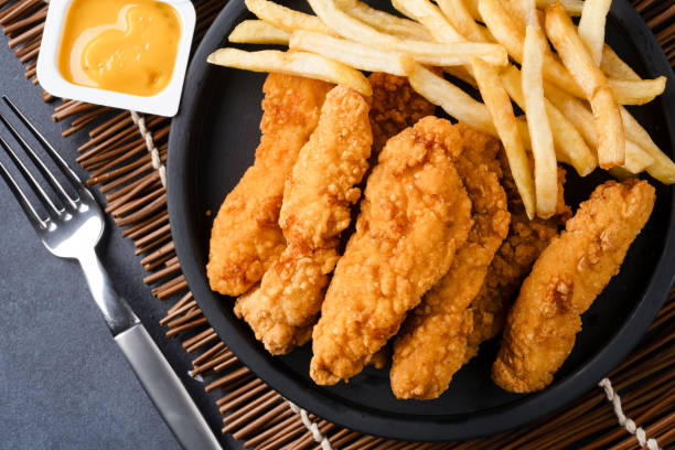 Chicken tenders. Fried chicken breast strips