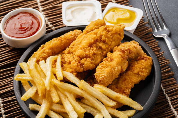 istock Chicken tenders. Fried chicken breast strips 2202534964