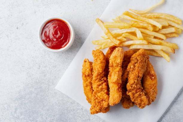 istock Chicken tenders. Fried chicken breast strips 2202535122
