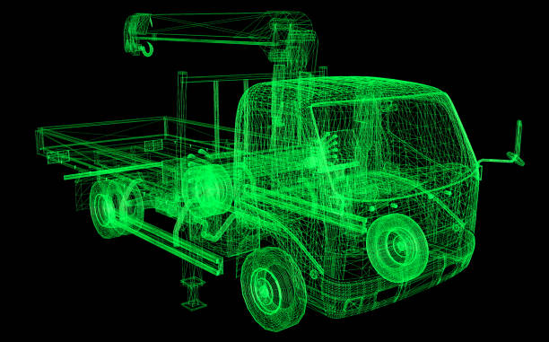toy container truck against white background