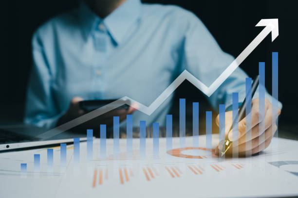 istock Business Growth Concept with Graph and Charts Highlighting Progress and Success, Business concept 2202547575