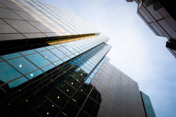 istock Corporate buildings in fFinancial district in London 2202556502