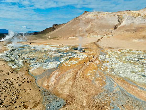 istock The Bubbling colourful geothermal fields of Namafjall 2202567521