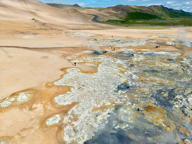 istock The Bubbling colourful geothermal fields of Namafjall 2202567523