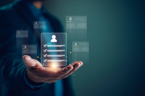 istock Human resource management, HR professional to selective career recruitment sites for finding new talent. Unemployment in job search by allowing them to register their resume, schedule job interview. 2202576890