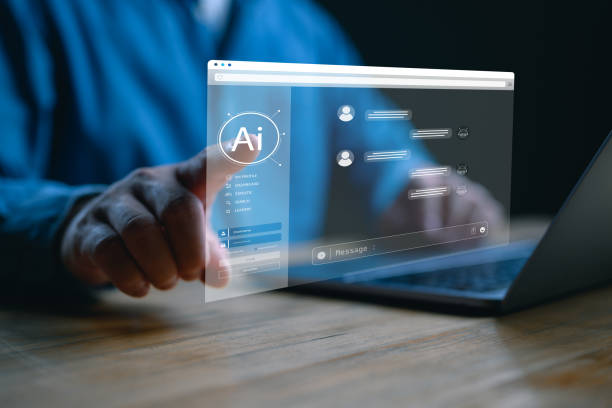 istock Ai tech, businessman show virtual graphic Global Internet connect system Chat with AI, Artificial Intelligence. using command prompt for generates something, Futuristic technology transformation. 2202577044