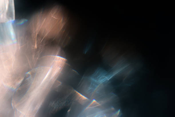 istock Background of neon dark lens flare lights. Abstract image 2202581238