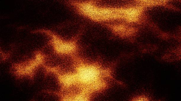Abstract rough concrete background illustration with flame or lava effect. Energy heat gradient orange yellow tones convey heat, eruption. For backdrop, banner, scene.