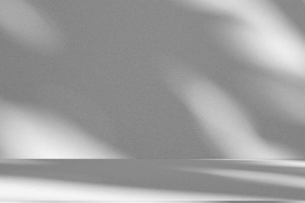 istock Wall interior background, studio and backdrops show products.with shadow from window color white . background for text insertion and presentation product 2202591826