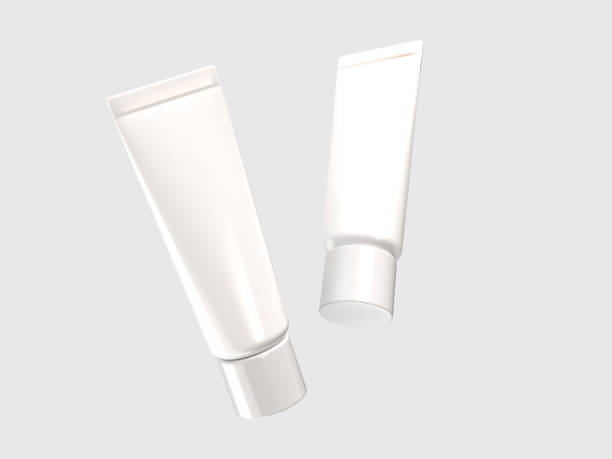 istock Realistic blank white cosmetic tube container mockup plastic packaging isolated on background. Design template for toothpaste, cream, shampoo, gel, skin care, healthcare or medicine presentation 2202592726