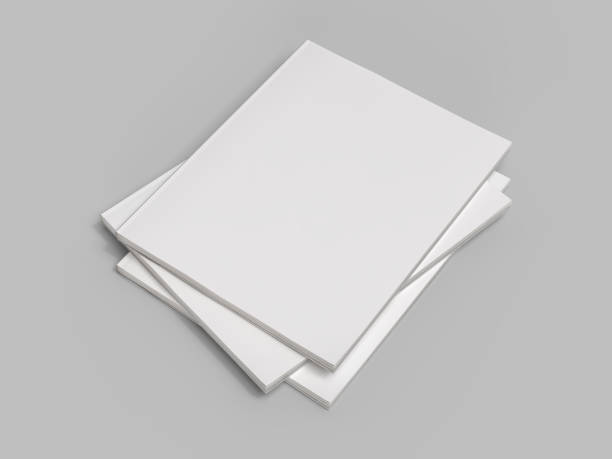 istock Blank Magazine or Book cover mockup design isolated on white background. Template for presentation a publisher, notebook, catalogs, brochures, magazines, diary, journal, booklet or publication 2202592746