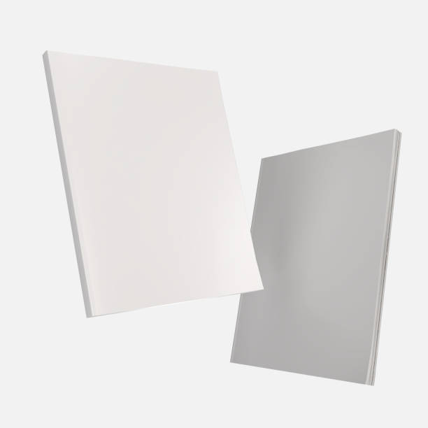 istock Blank Magazine or Book cover mockup design isolated on white background. Template for presentation a publisher, notebook, catalogs, brochures, magazines, diary, journal, booklet or publication 2202592748