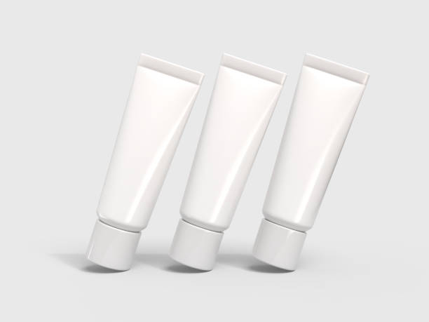 istock Realistic blank white cosmetic tube container mockup plastic packaging isolated on background. Design template for toothpaste, cream, shampoo, gel, skin care, healthcare or medicine presentation 2202592832