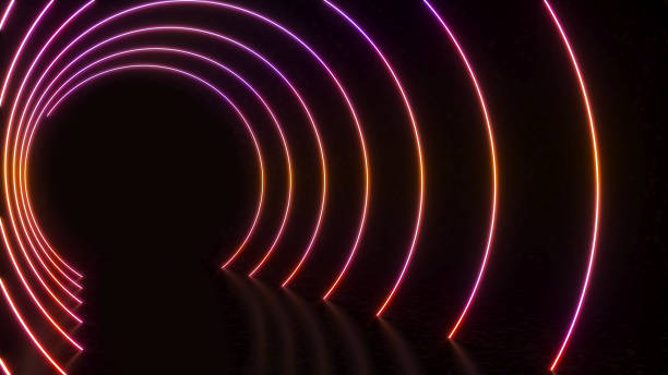 istock Abstract background technology line neon light background,mock up stage for product presentation,3D rendering 2202597068