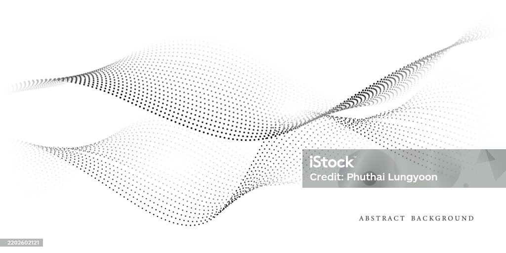 Particle Pattern Vector Flowing Particles Form Waves A Gradient Light Pattern Modern Technology ...